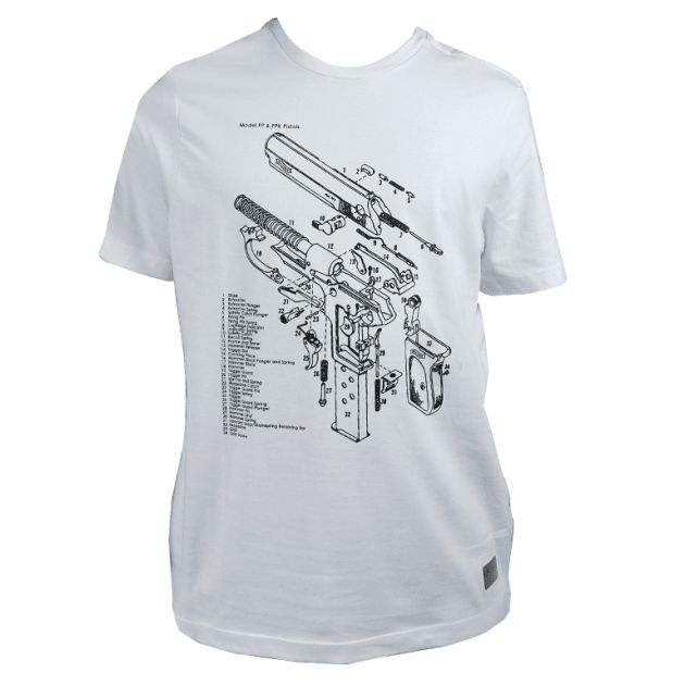 Camiseta Walther PP & PPK Pistol Branca Tam. GG