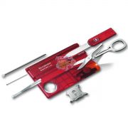 Canivete Victorinox  Swisscard Lite Vermelho Transparente