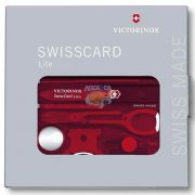 Canivete Victorinox  Swisscard Lite Vermelho Transparente