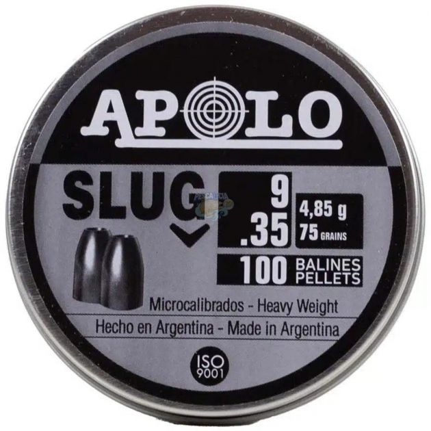 Chumbinho Apolo Slug 9mm - 100un
