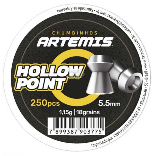 Chumbinho FXR Artemis Hollow Point 5.5mm 250 un