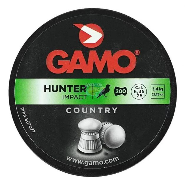 Chumbinho Gamo Hunter 6,35mm 200 Unidades 