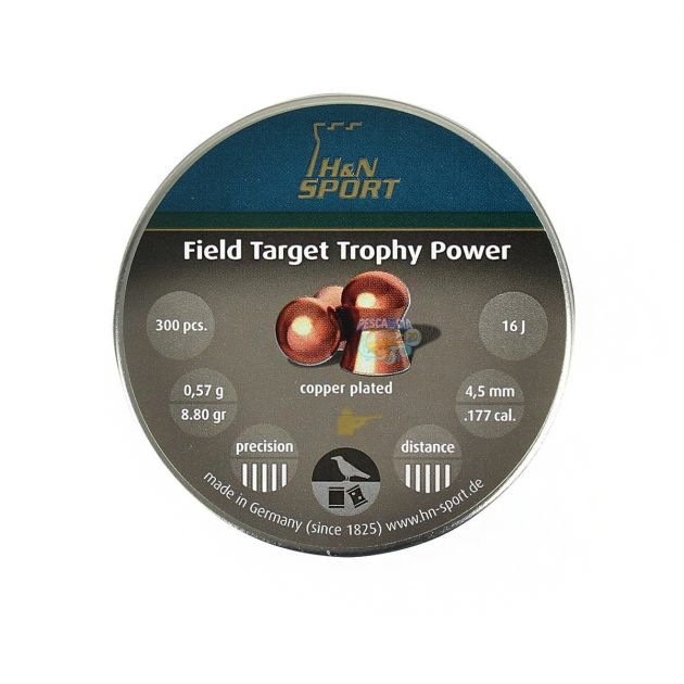 Chumbinho H&n Field Target Trophy Power 4.5mm - 300 Unidades