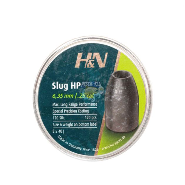 Chumbinho H&N Slug HP 250 Cal. 6.35mm 36gr - 120un