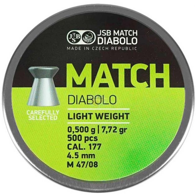 Chumbinho JSB Match Light Verde Cal. 4.55mm - 500un