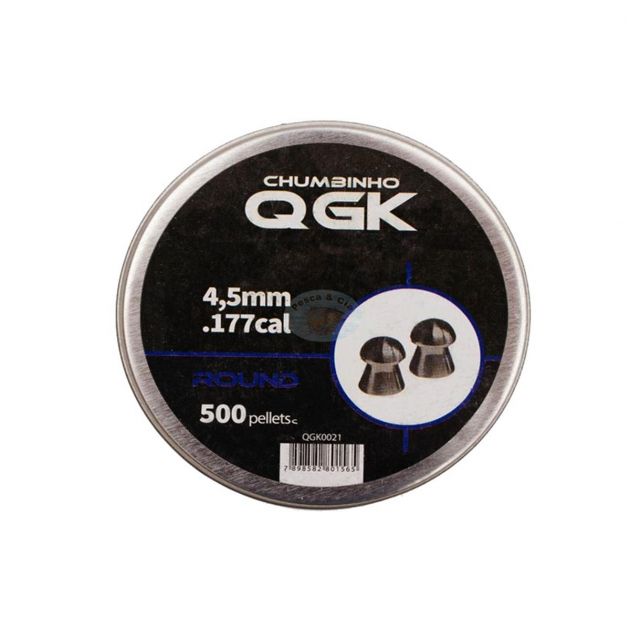 Chumbinho QGK Cal. 4,5mm Round 500 Unidades