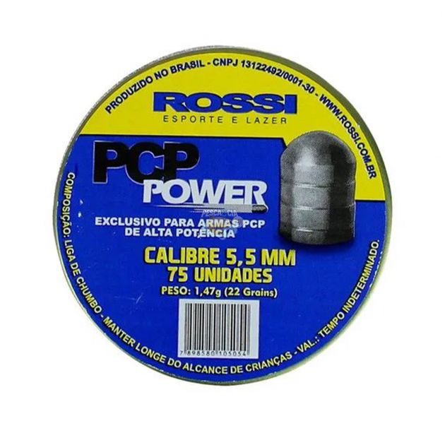 Chumbinho Rossi PCP Power Cal. 5.5mm 75un