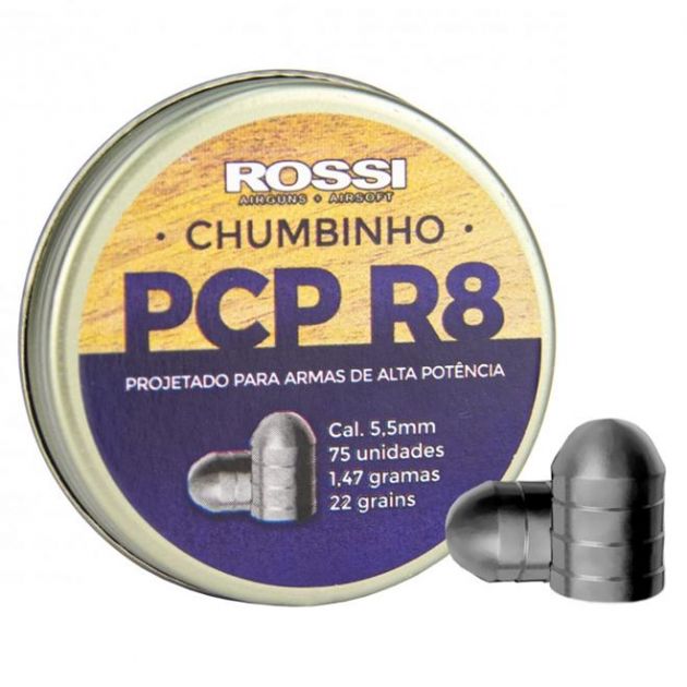 Chumbinho PCP R8 22 Rossi 5.5mm 75un