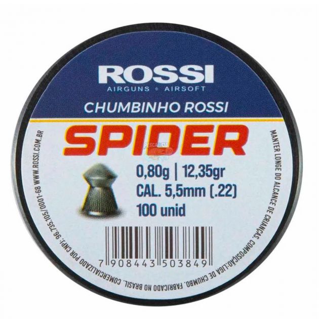 Chumbinho Rossi Premium Spider 5.5mm 100 Unidades