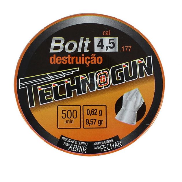 Chumbinho Technogun Bolt Cal. 4.5mm - 500 Unidades