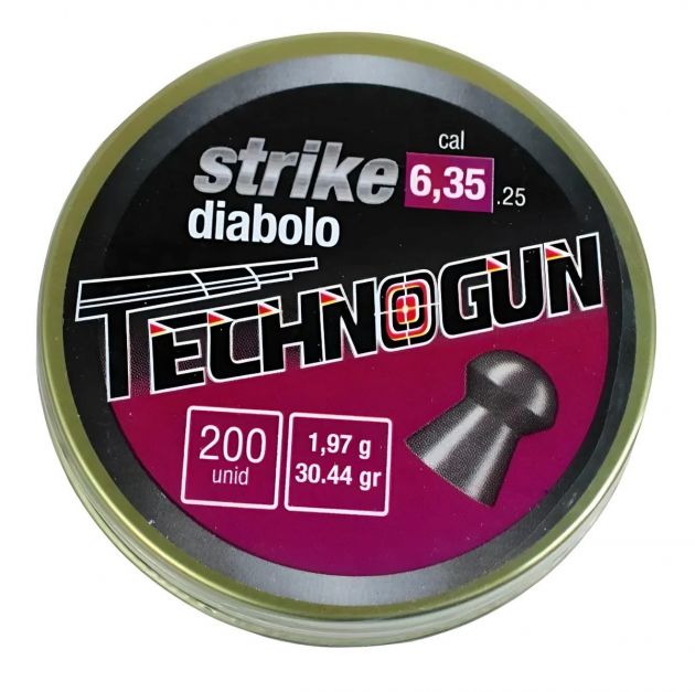 Chumbinho Technogun Strike Diabolo 6.35mm 200 Unidades
