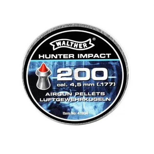 Chumbinho Walther Hunter Impact 4,5mm 200Unidades