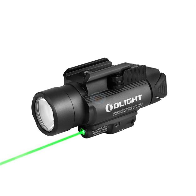 Lanterna Para Pistola Olight Baldr PRO C/Laser Verde 1350 Lumens - Black 
