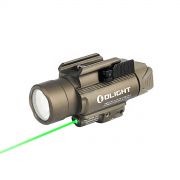 Lanterna Para Pistola Olight Baldr PRO C/Laser Verde 1350 Lumens. - Desert