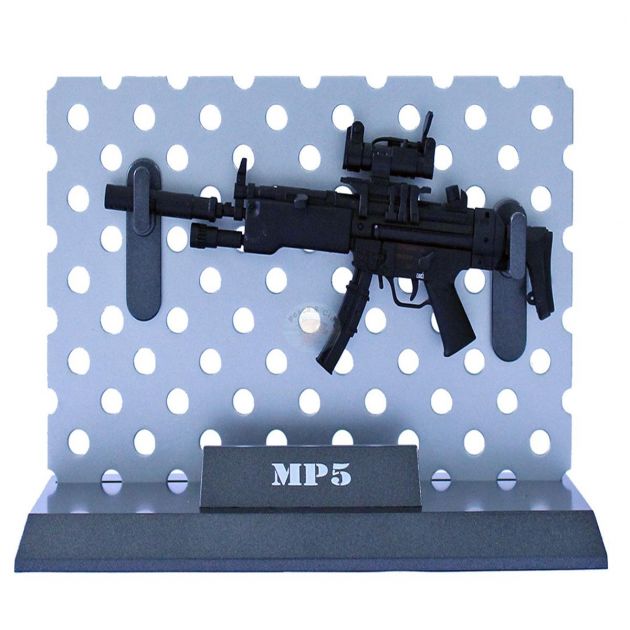 Miniatura de Rifle MP5 Preto em ABS 11cm