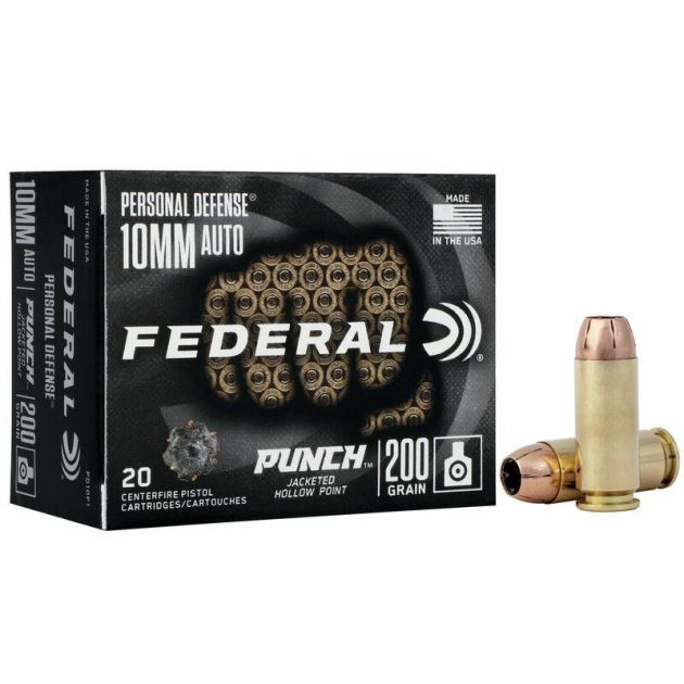 Munição Federal Punch Cal.10mm Auto 200gr - Caixa 20un