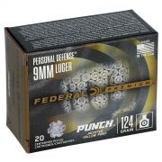 Munição Federal Punch Cal.9mm JHP 124Gr - Caixa com 20 unid 