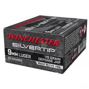 Munição Winchester 9mm 115GR SILVERTIP W9MMST C/20UN. *VENDA P/ CAC'S*