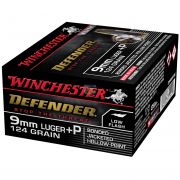 Munição Winchester 9mm +P 124GR Defender S9MMPDB C/20UN. *VENDA P/ CAC'S*