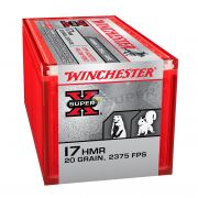 Munição Winchester SUPER X Cal.17HMR XTP JHP 20GR CX/ 50 Unidades - X17HMR1