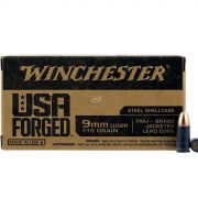 Munição Winchester USA Forged Cal.9mm Luger FMJ 115gr  C/50un *VENDA P/ CAC'S*