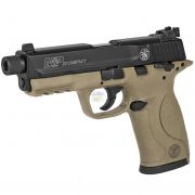 Pistola Smith & Wesson M&P22 COMPACT Cerakote FDE Cal.22LR 10 Tiros - Cano 3.6"