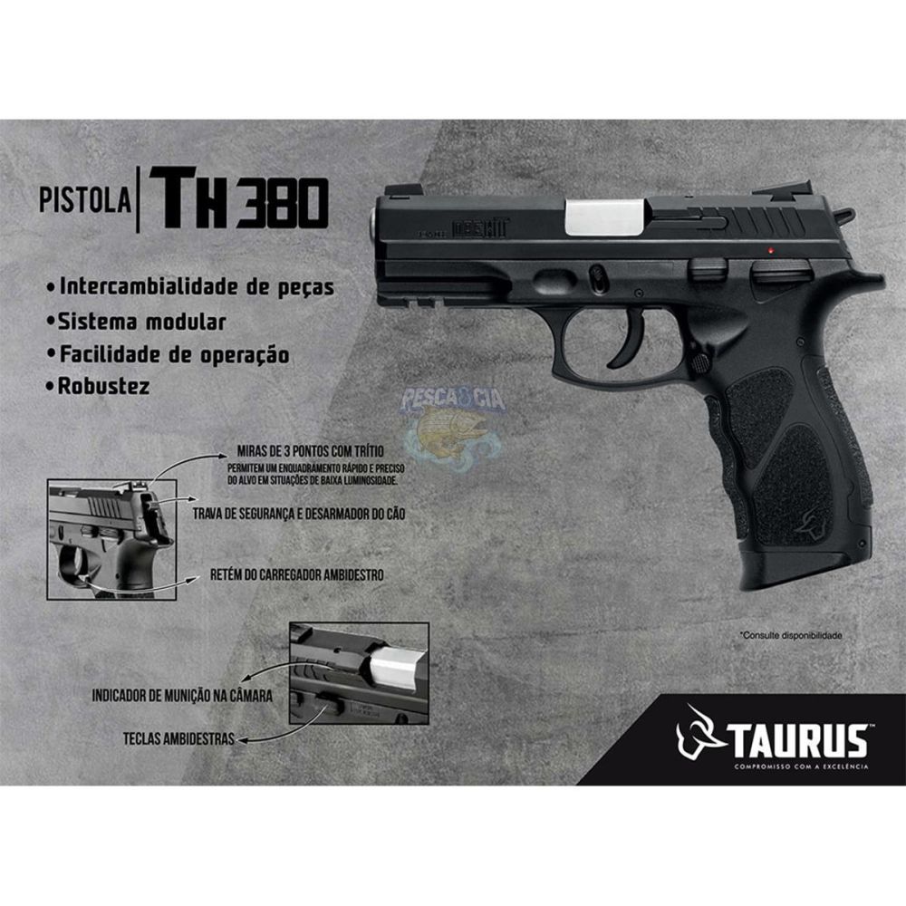 Pistola Taurus Th380 Oxidada Calibre .380ACP (Arma de Fogo)