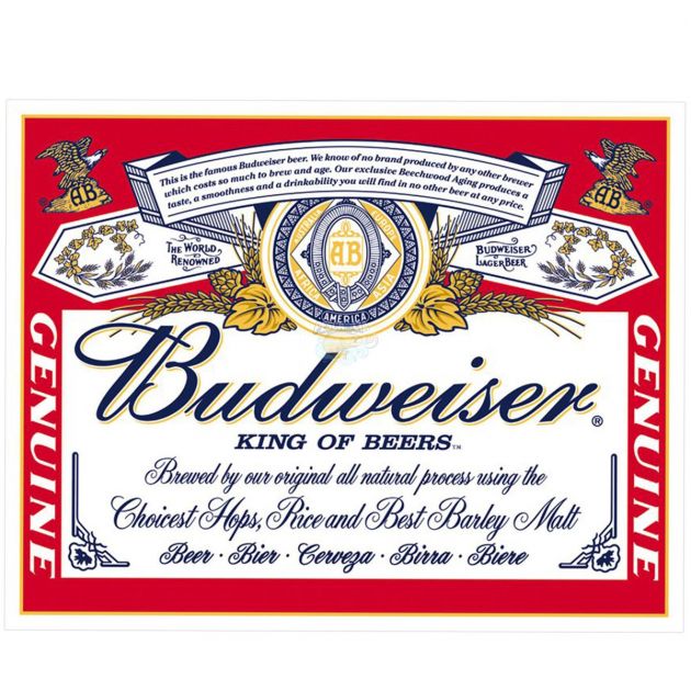 Placa Decorativa Budweiser King Of Beersp