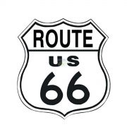 Placa Metálica Decorativa US Route 66 Rossi